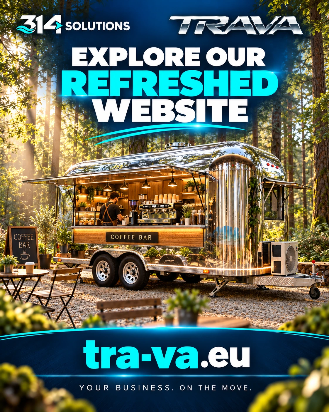 TRAVA S500 as a forest coffee bar — personalisation concept